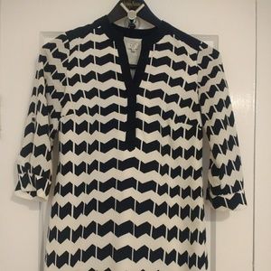 Graphic black & white Crown & Ivy dress, 2 petite